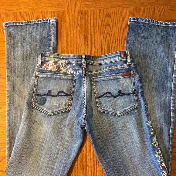 7 for all man kind “limited edition” Zac Posen flare jeans size 28 vintage! - Picture 9 of 9